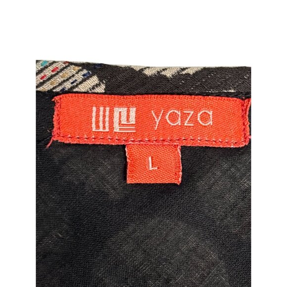 Yaza Womens Polka Dot Patterned Dress With 3/4 Sleeves & Pockets Black/White L - Picture 6 of 9